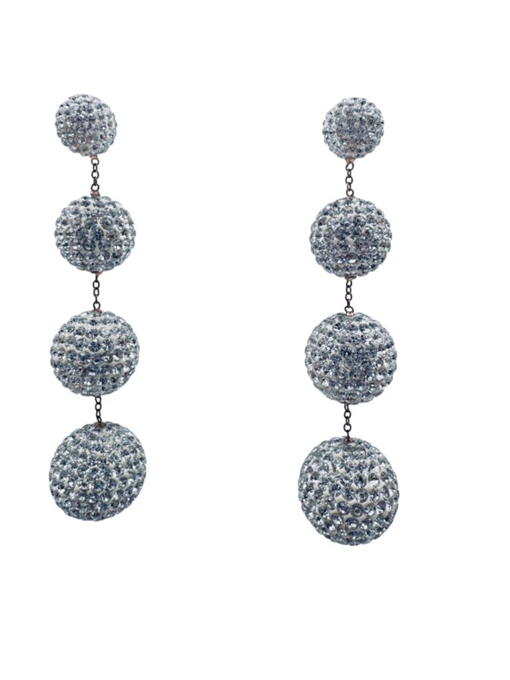 Sparkle Balls Dangle Earrings Disco Bon-Bon Drop Goth Glam Peacock Pink Lot of 3 - Picture 5 of 11